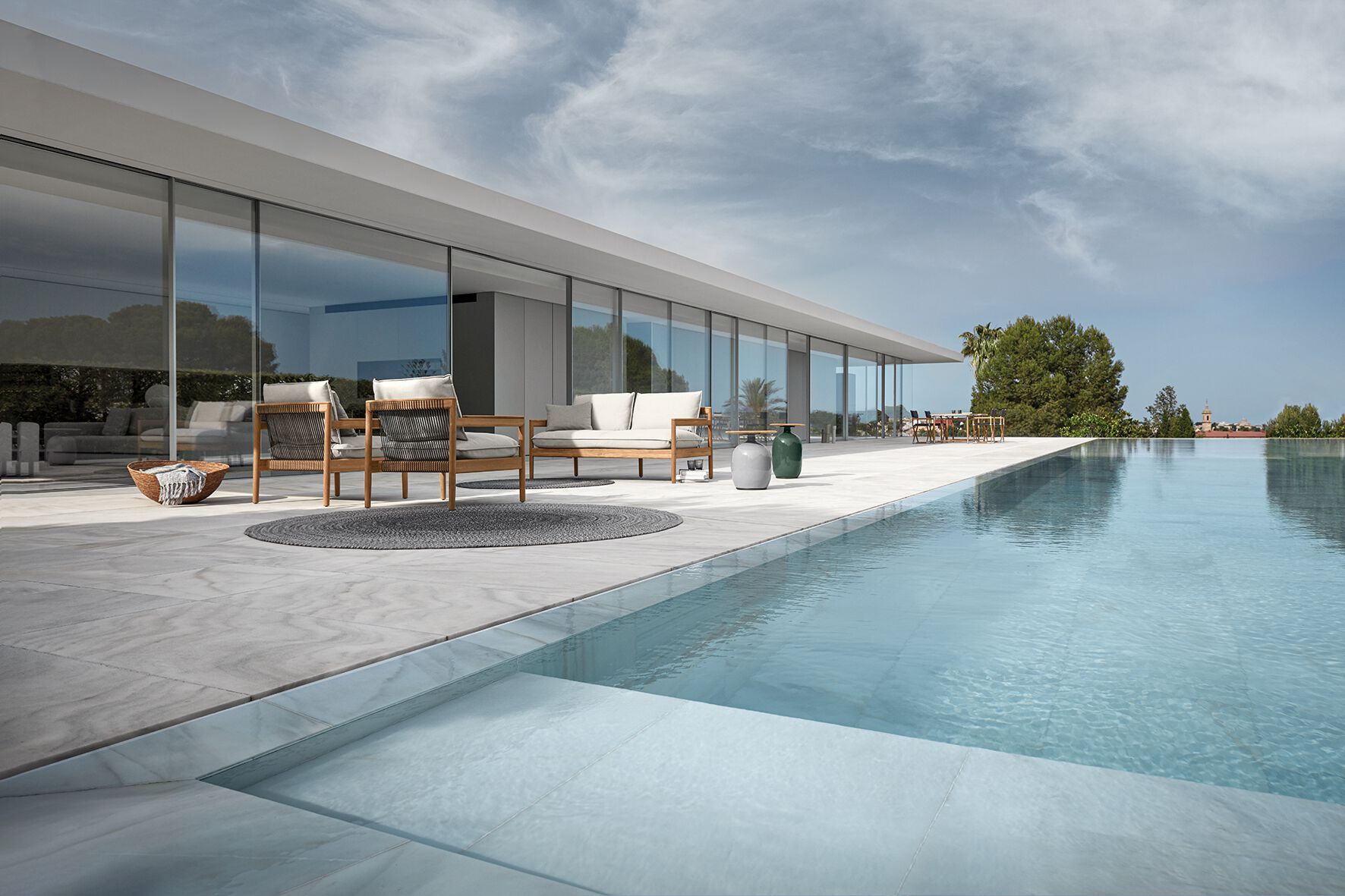 2-местный тканевый садовый диван Gloster Saranac ARCH-00122058 - Вид №3