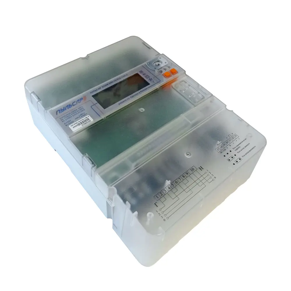 Счетчик электроэнергии RS-485x2ч трехфазный трехтарифный электронный 100 А Пульсар STLM-2039769 - Вид №1