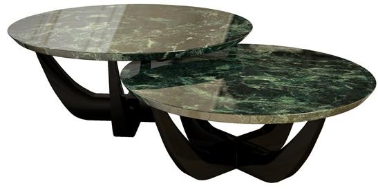 Malabar Круглый мраморный журнальный столик для гостиной sun-id-1370560 - Вид №2