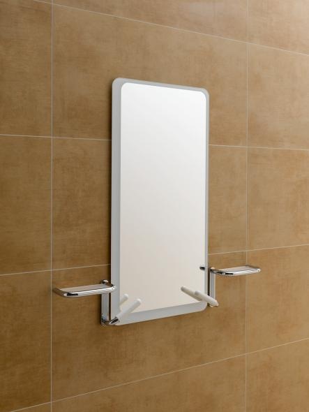 802.03.W110R Зеркальная полка белого цвета для сплошных зеркал HEWI Serie 802 LifeSystem  - Вид №3