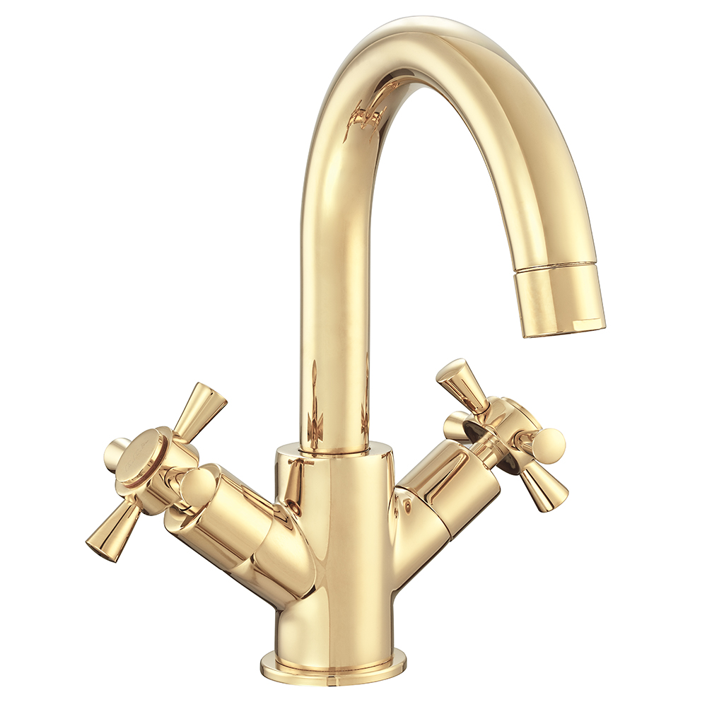 102808396 Смеситель для раковины Quadrille- золотой вид Eca 