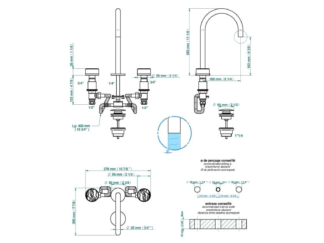 Смеситель для раковины THG Paris Yoko Ice ARCH-00152575 - Вид №2