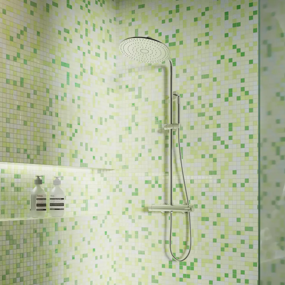 Стеклянная мозаика ARTENS Shaker для интерьера ванной комнаты 18731696 Clear STLM-0947058