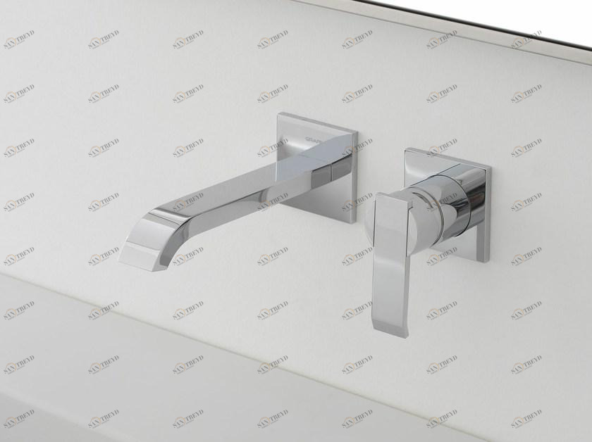 GRAFF Настенный смеситель для мойки на 2 отверстия Qubic sun-id-1415924