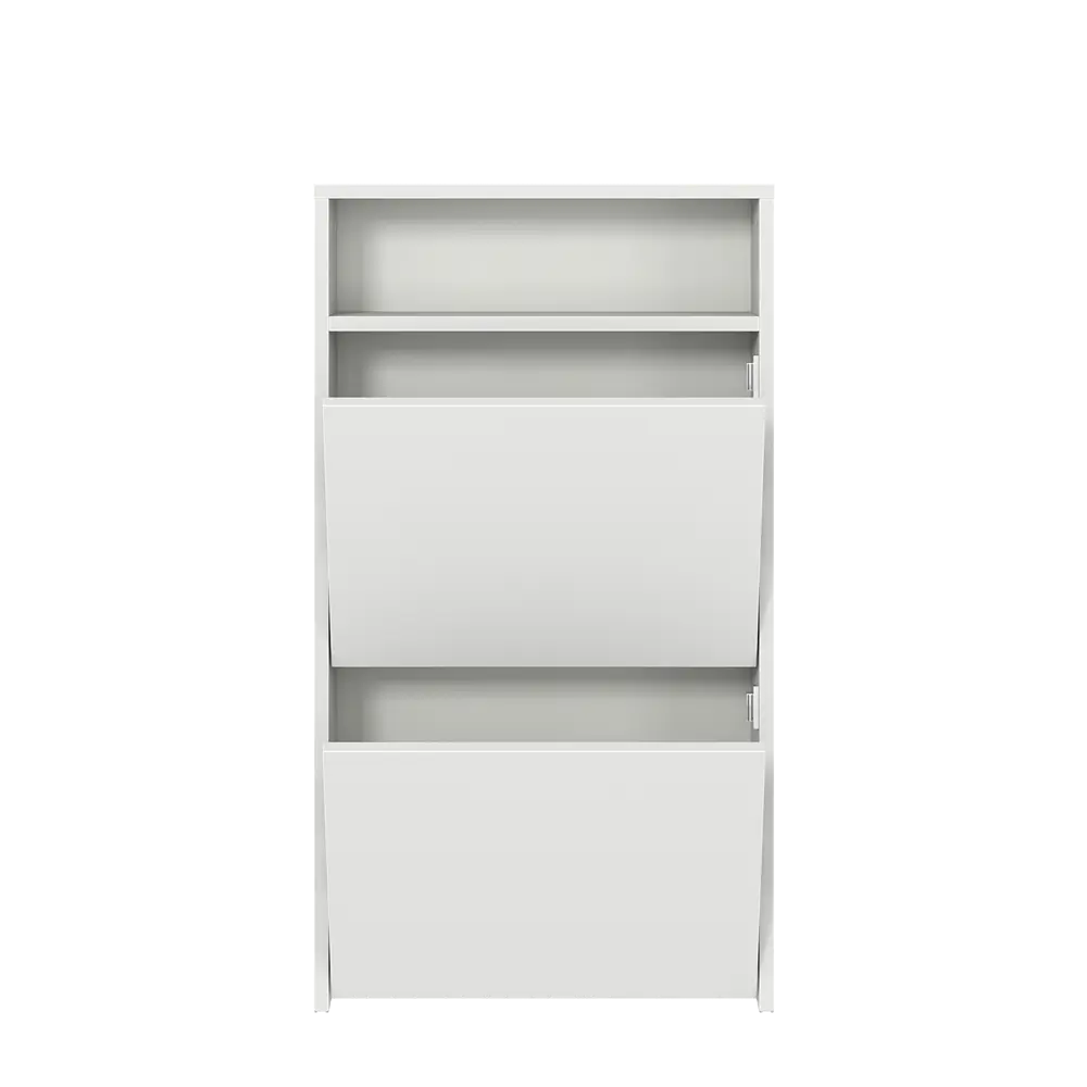 Шкаф для обуви 50x90x17.3 см 2 ящика ЛДСП цвет белый Santreyd STLM-2056112 - Вид №6