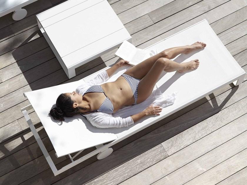 GANDIABLASCO Садовая кушетка с откидной спинкой batyline® на колесиках Flat textil sun-id-1389109 - Вид №4