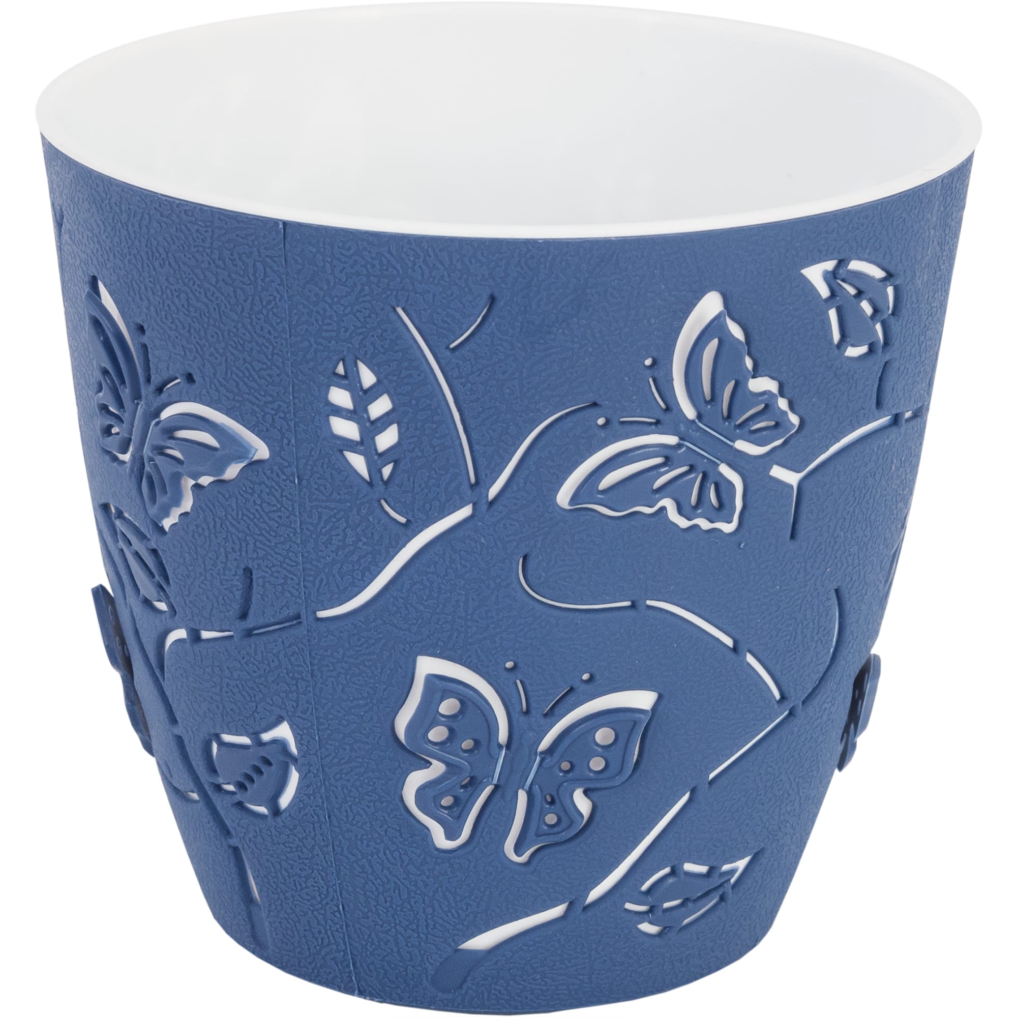 88309671 Горшок цветочный ø11.5 h10.5 см v0.7 л пластик сумрачно-синий Boho Santreyd 