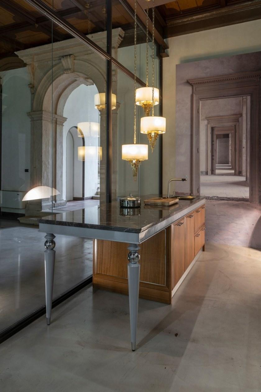 Martini Interiors Кухня на заказ из эвкалипта с ручками с полуостровом Essenza sun-id-1470554 - Вид №4