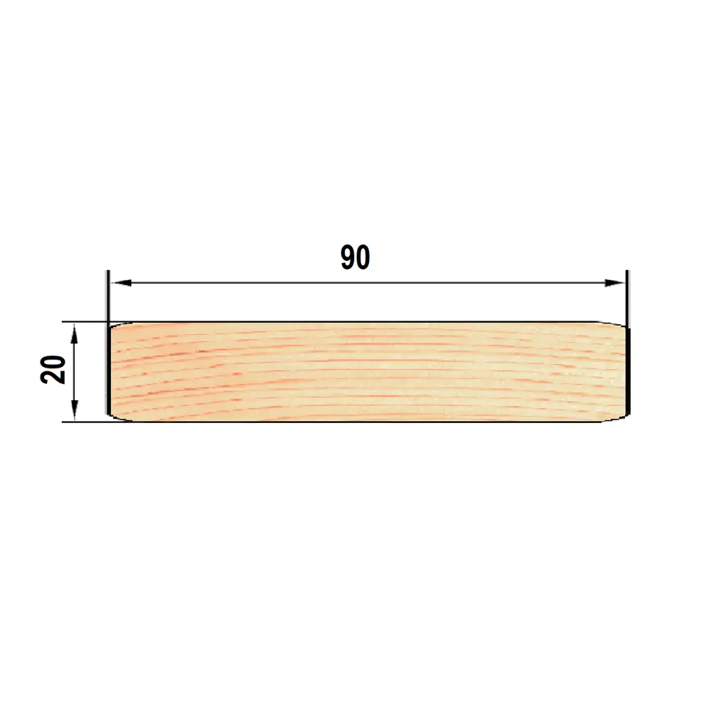 Santreyd Планкен из лиственницы с фаской 20×90×2000 мм 82010676 STLM-0017361 - Вид №6