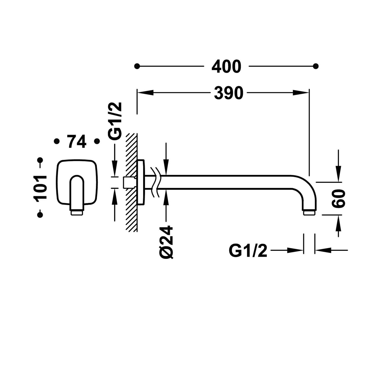 Настенный кронштейн-13463301 TRES Showers - Вид №1