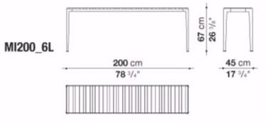 B&B Italia Outdoor Прямоугольная садовая консоль из алюминия и дерева Mirto outdoor sun-id-1508468 - Вид №6