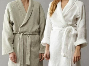 Society Limonta Халат с шалевым воротником из мягкого хлопка Tredi