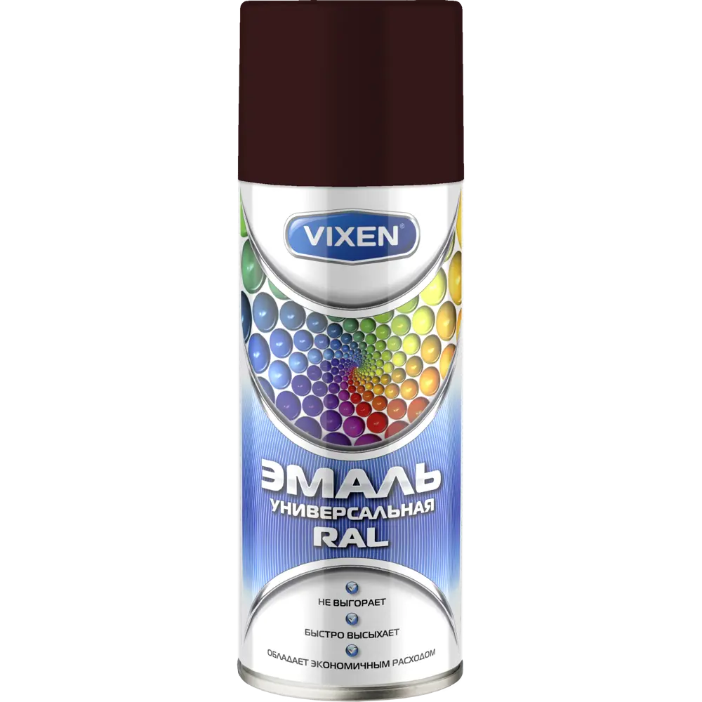 Краска аэрозольная Vixen цвет шоколадно-коричневый 0.52 л STLM-2104176
