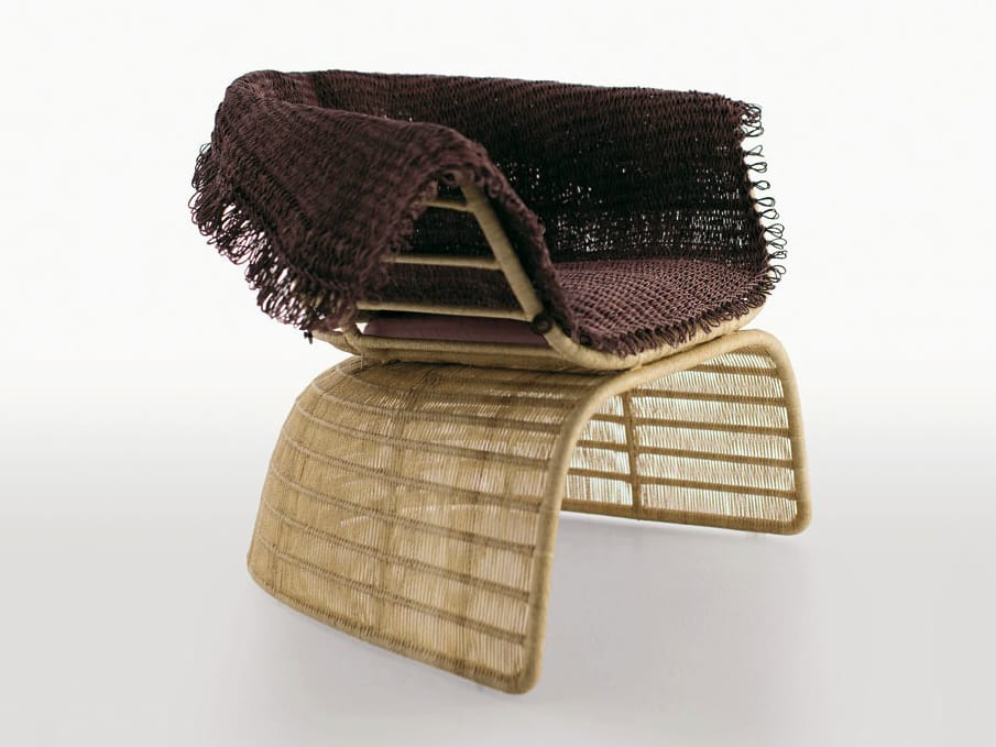 Садовое кресло с плетением из полиэтилена или абаки B&B Italia Outdoor кринолин ARCH-00060645 - Вид №2