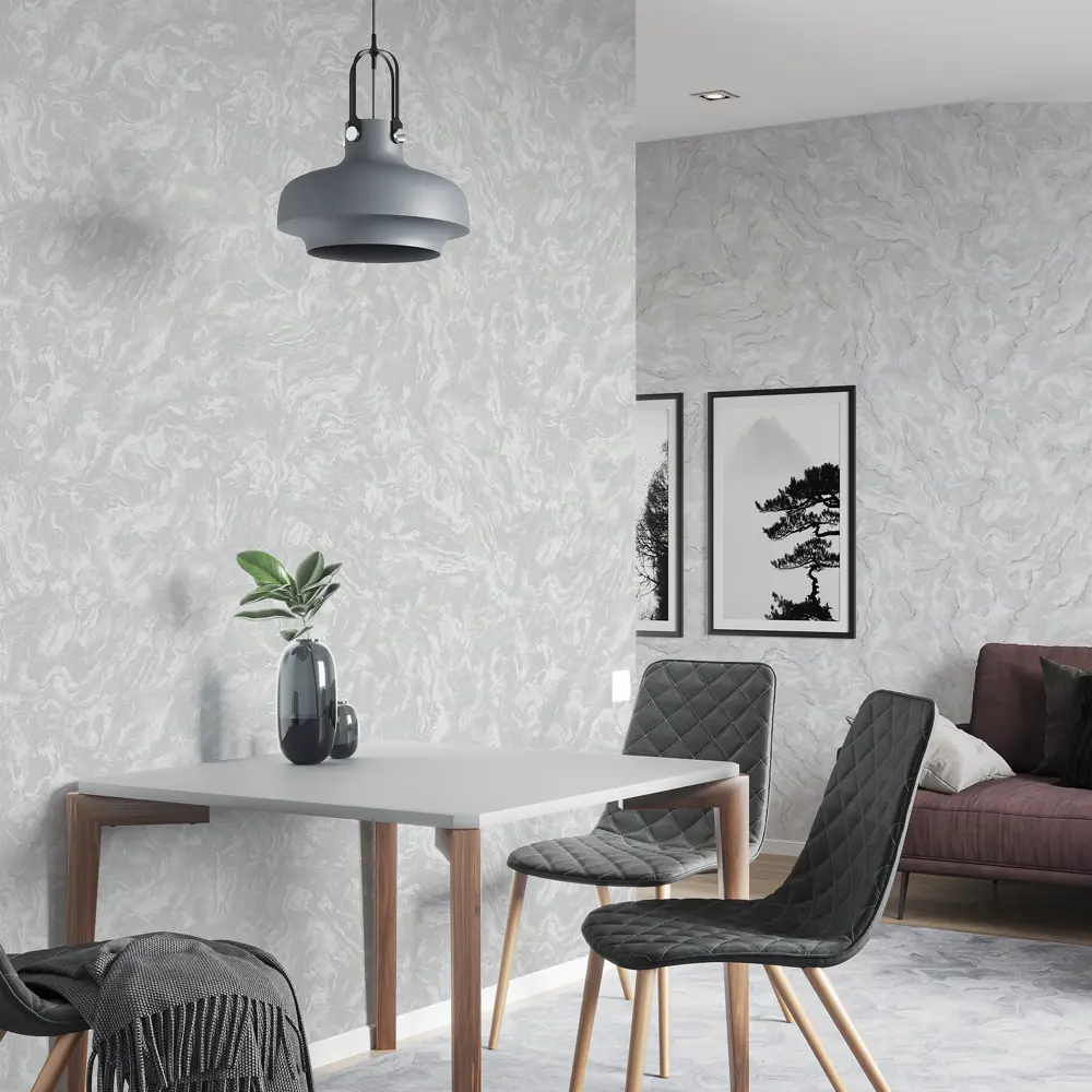 Обои флизелиновые Palitra Home Palazzo в насыщенном графитовом оттенке 87271084 STLM-1358473 - Вид №3