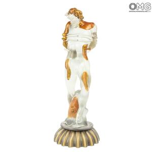 3530 ORIGINALMURANOGLASS Скульптура Святого Себастьяна - Пино Синьоретто - муранское стекло OMG 15 см