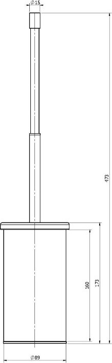 23027B Ерш напольный телескопический цвет хром LANGBERGER BURANO - Вид №2