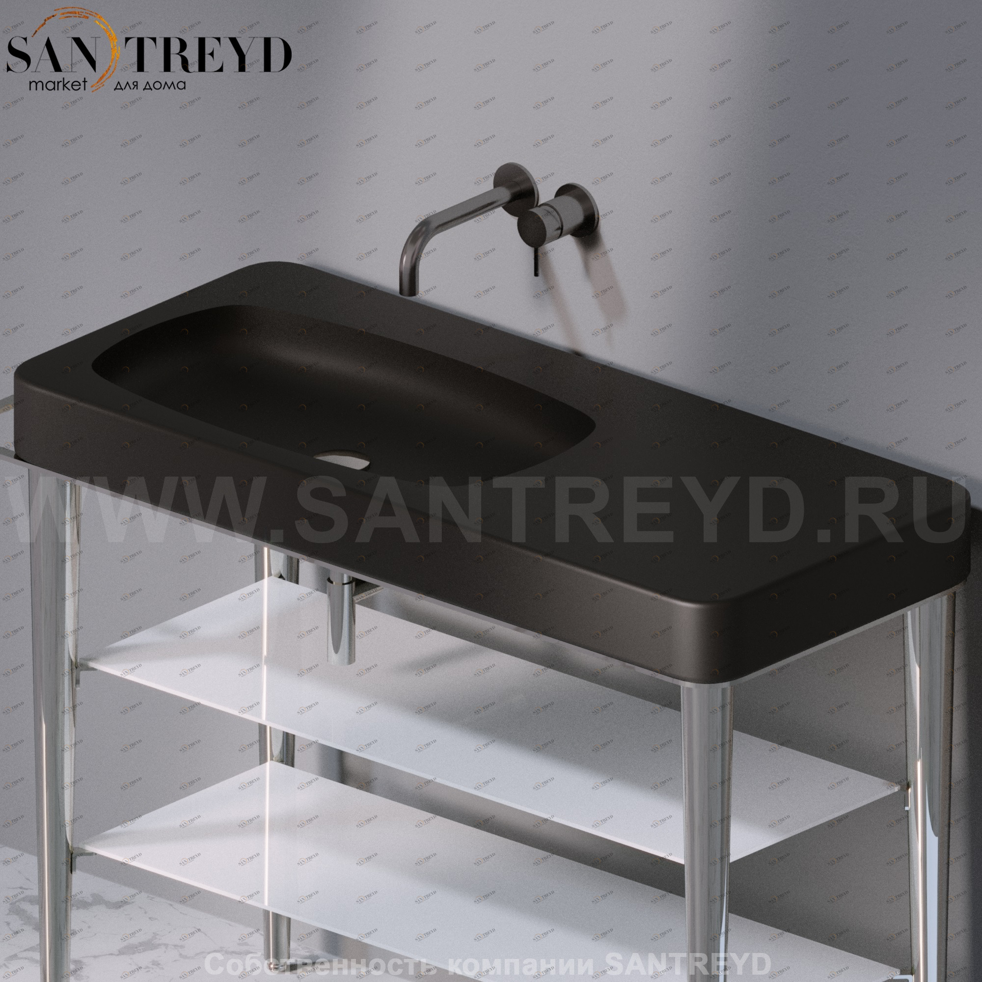 L130105 Накладная раковина на столешницу  прямоугольная A. e T. Italia FUSION AeT ITALIA