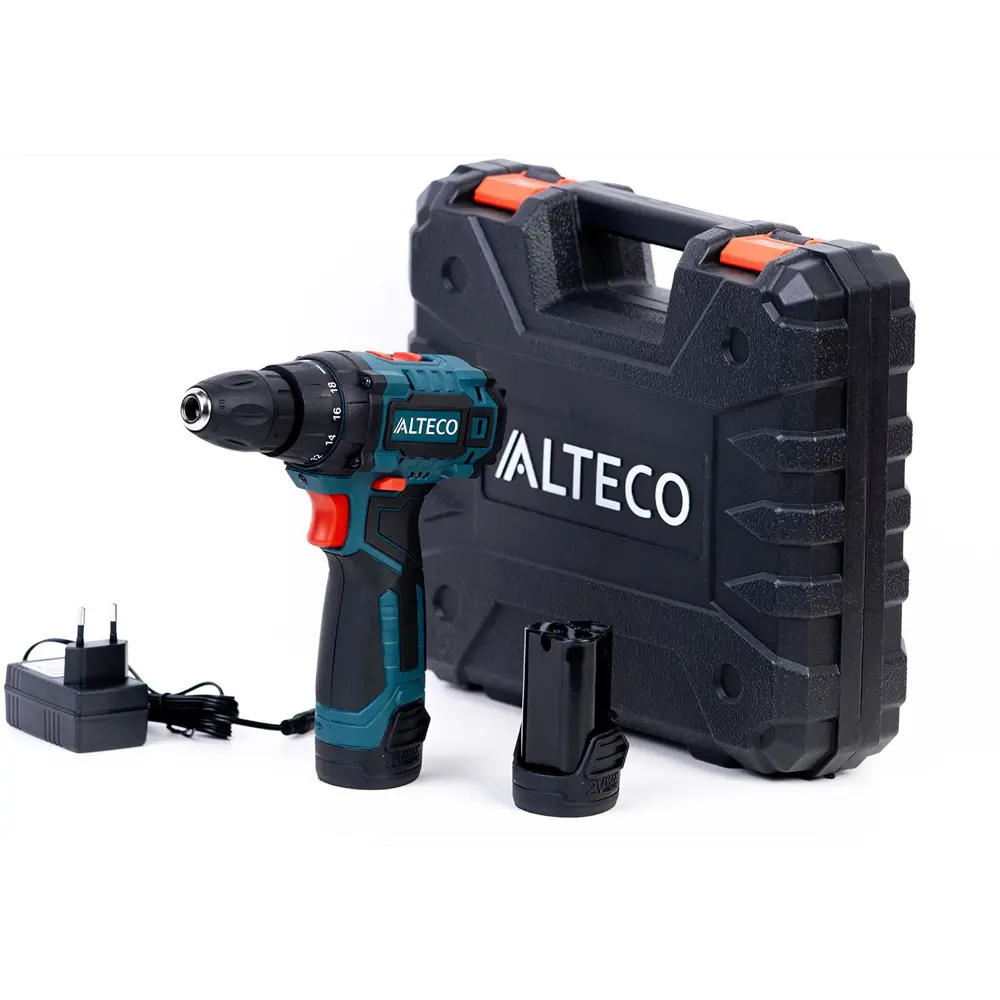 Дрель-шуруповерт аккумуляторная Alteco CD 1210.1 Li X2, 12 В Li-ion 2x1.3 Ач STLM-2154692 - Вид №1