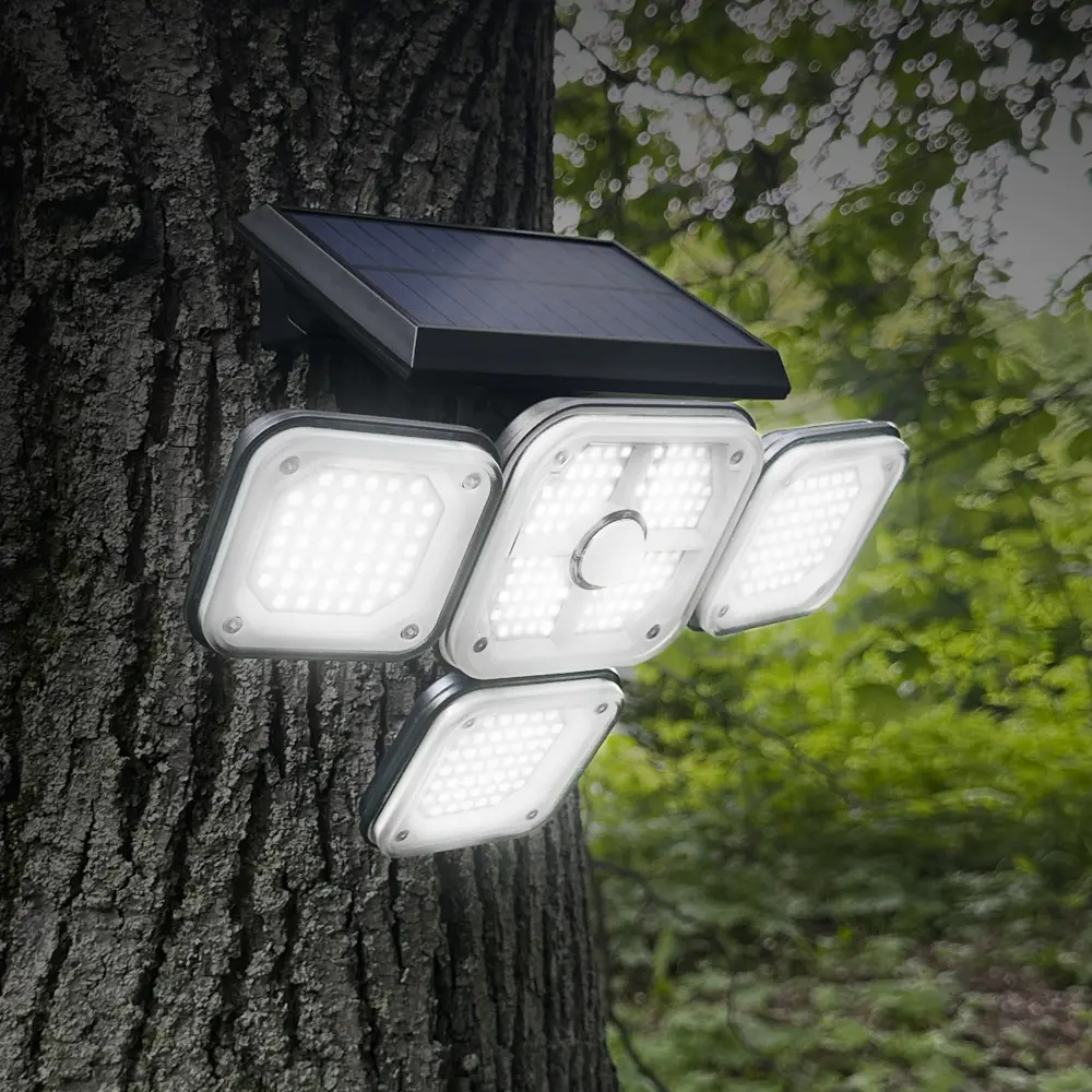 Светильник светодиодный уличный Duwi Solar LED PRO на солнечных батареях с ДУ 50Вт 6500К 1000Лм IP65 датчик движения черный 86793640 STLM-2182937 