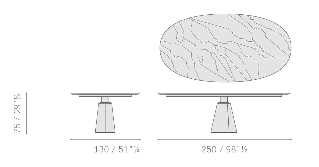 Овальный мраморный стол Poltrona Frau коллекция-столы и стулья ARCH-00032208 - Вид №12
