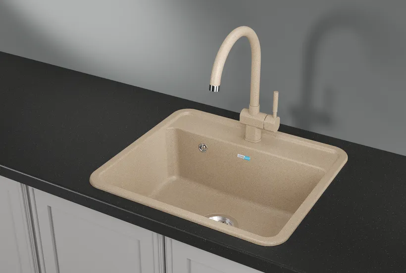 5601, БЕЖЕВЫЙ, кухонная мойка, СтандАРТ кварц GRANULA Standart 5601-ST37