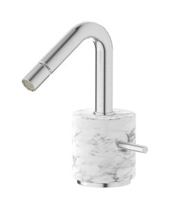 Смеситель для биде на 1 отверстие в комплекте с донным клапаном. WE ARE IB mr220ss_1 Brushed Nickel Marmo