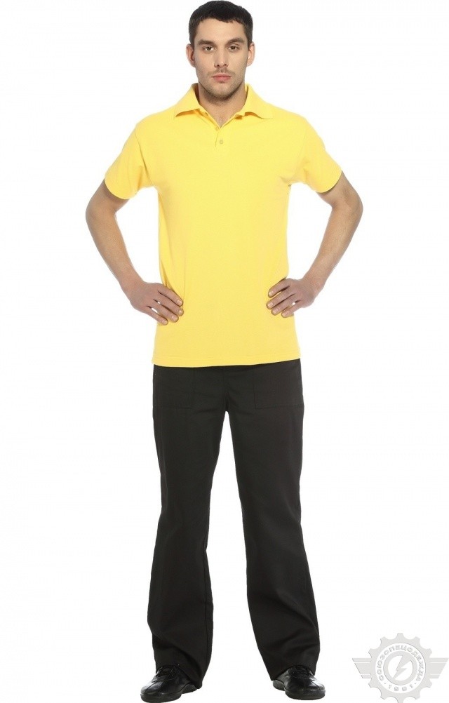 66369 Тенниска-поло желтая  Одежда для салонов красоты  размер XXXL (56) Спецодежда  - Вид №8