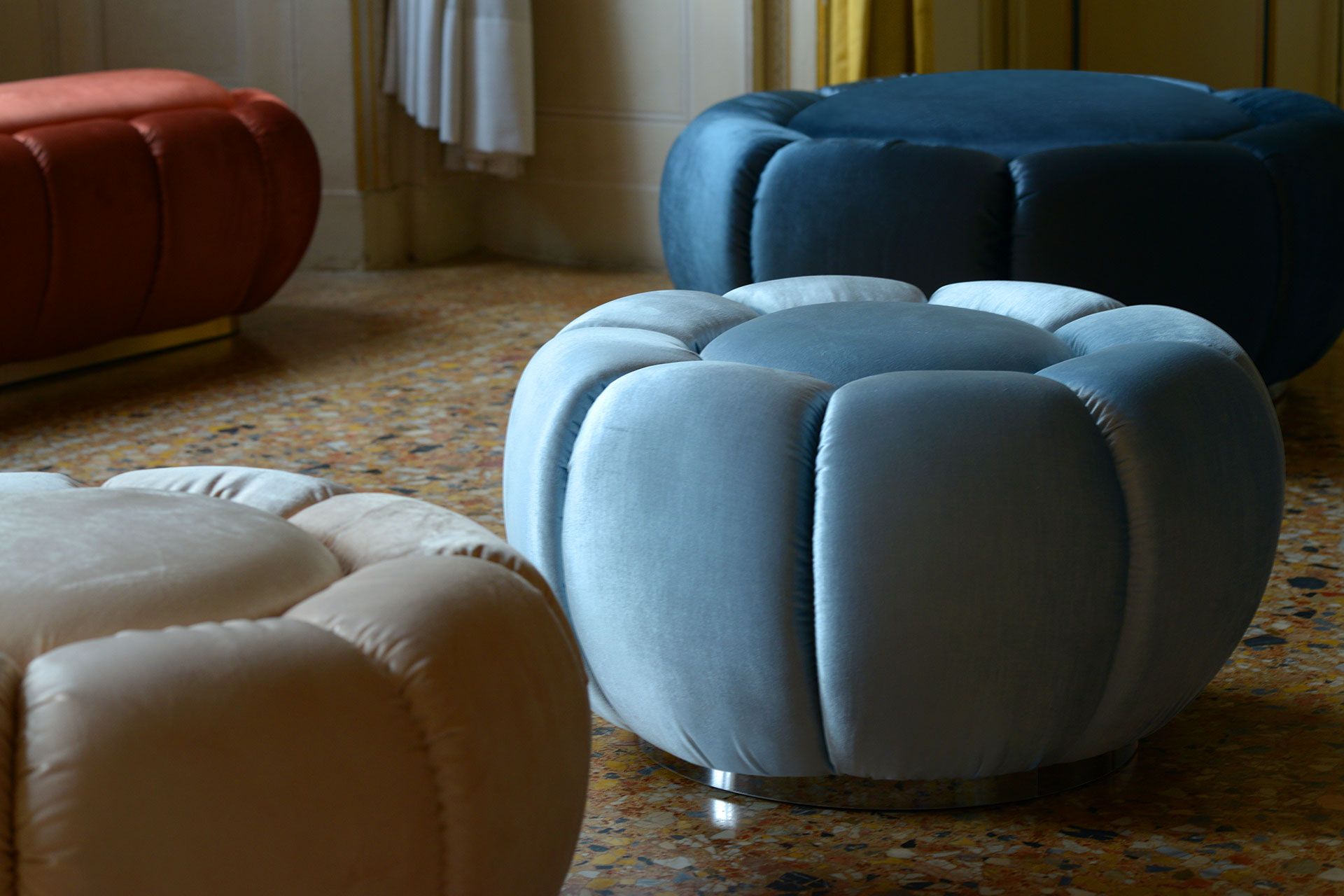 Круглый пуф из ткани Domingo Salotti Arke ARCH-00138293 - Вид №12