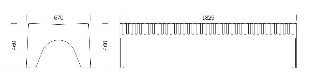 Скамья из нержавеющей стали без спинки BENKERT BANKE Chalidor ARCH-00098331 - Вид №4