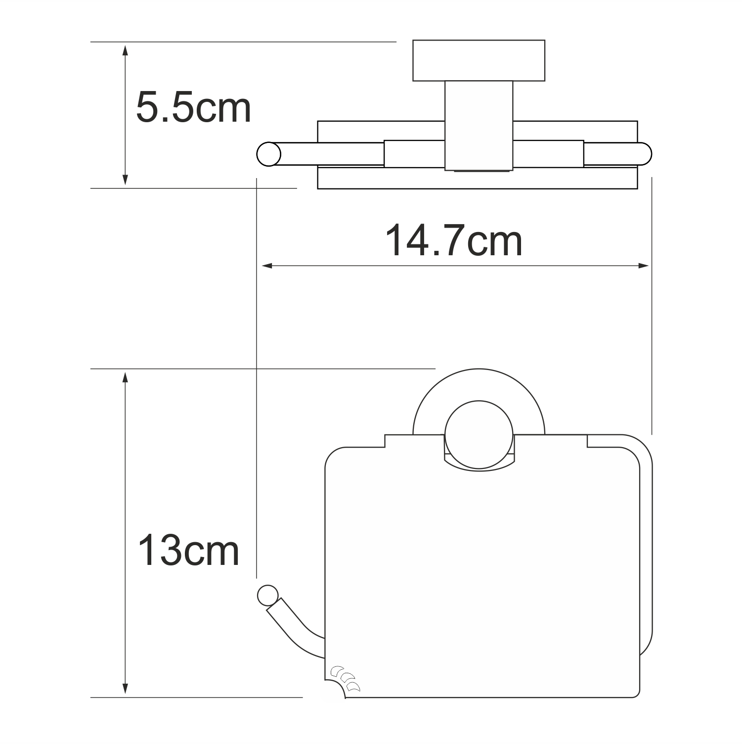 K-4025 Isen Держатель туалетной бумаги WasserKRAFT Isen K-4000  - Вид №2