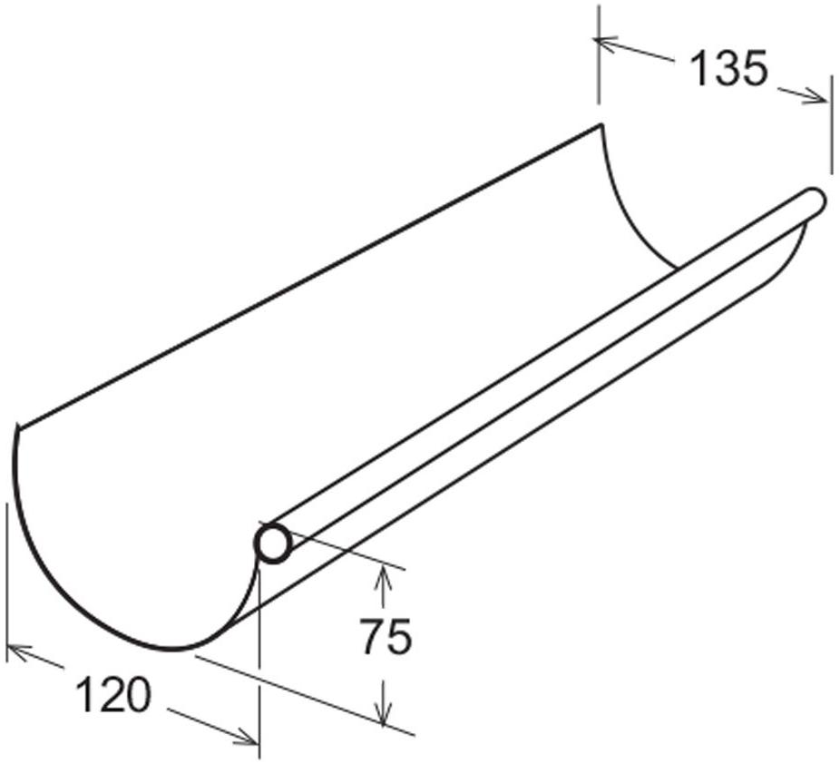 First Corporation Желоб ПВХ First plast Grn125n - Вид №1