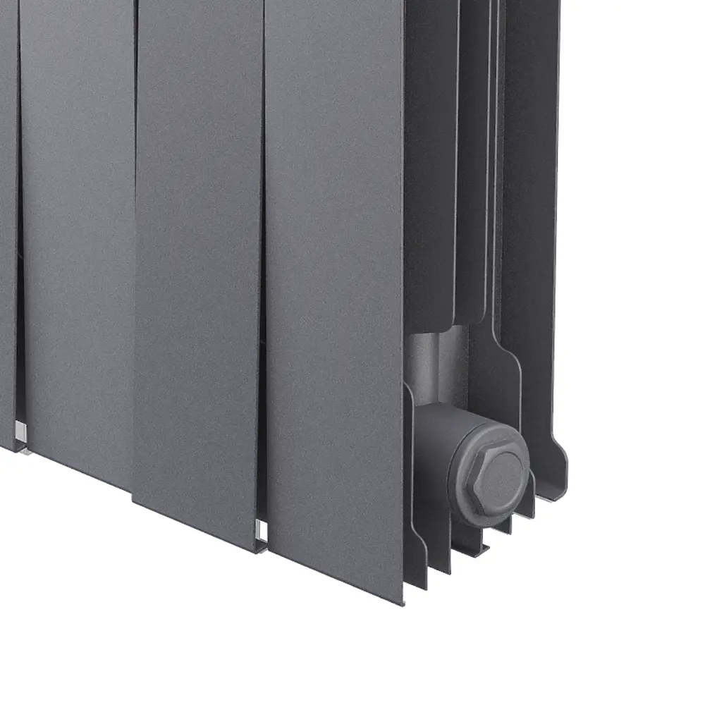 Радиатор секционный Royal Thermo Pianoforte 200/100 20 секций боковое подключение биметалл серый STLM-2057607 - Вид №5