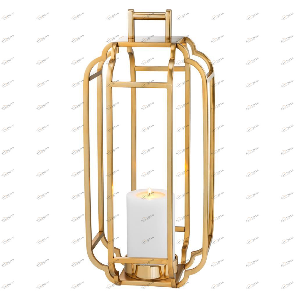 Подсвечник-фонарь металлический золотистый Palisades от Eichholtz EICHHOLTZ EICHHOLTZ 060380 Золото 