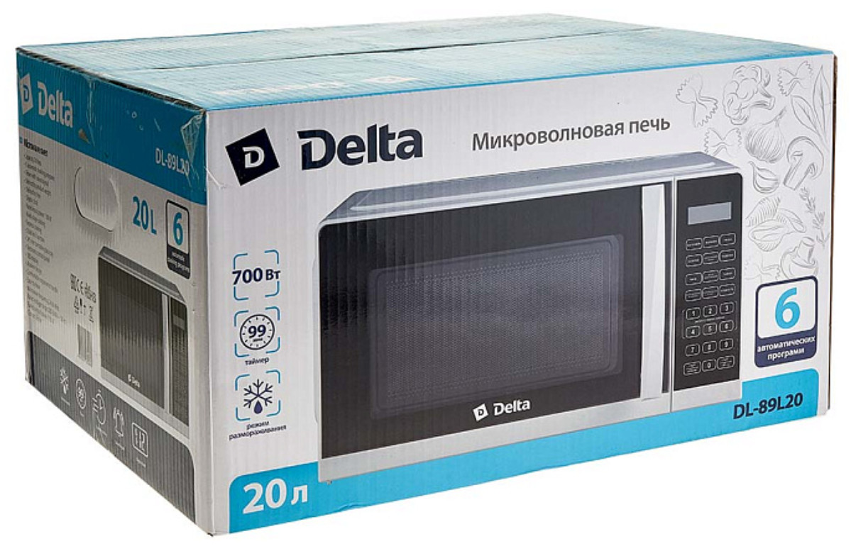 9211937 Микроволновая печь DELTA DL-89L20 белый STDN-0057314 - Вид №3