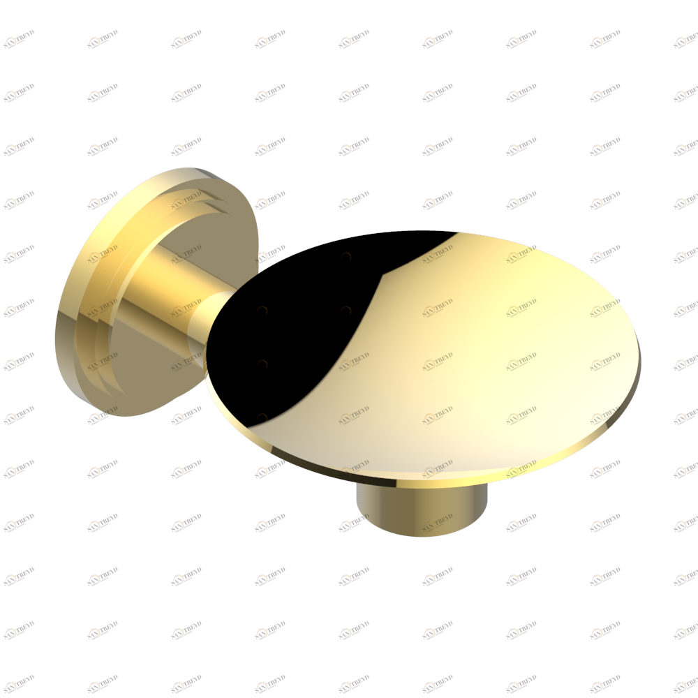 G2K-546 Мыльница настенная Ø 100 мм Thg-paris Faubourg - белый фарфор Покрытие PVD золотистый цвет G2K-546 CAT.F