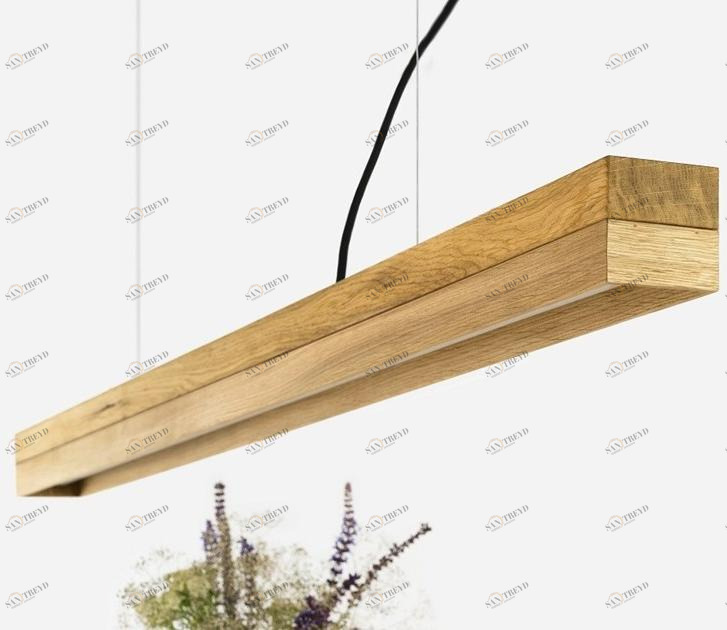 GANTlights Подвесной светильник с прямым светодиодным светом из дуба C sun-id-1359411