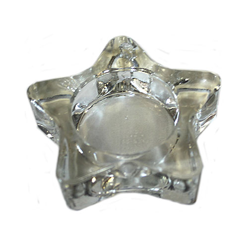 10017107 Подсвечник стекло 1 свеча Ассорти H. 3.5 см Santreyd 