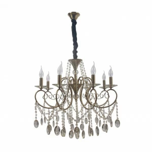 Подвесная люстра MW-Light Селена 482016408 MW-LIGHT ДИЗАЙНЕРСКИЕ, СЕЛЕНА 328134 Бронза;прозрачный