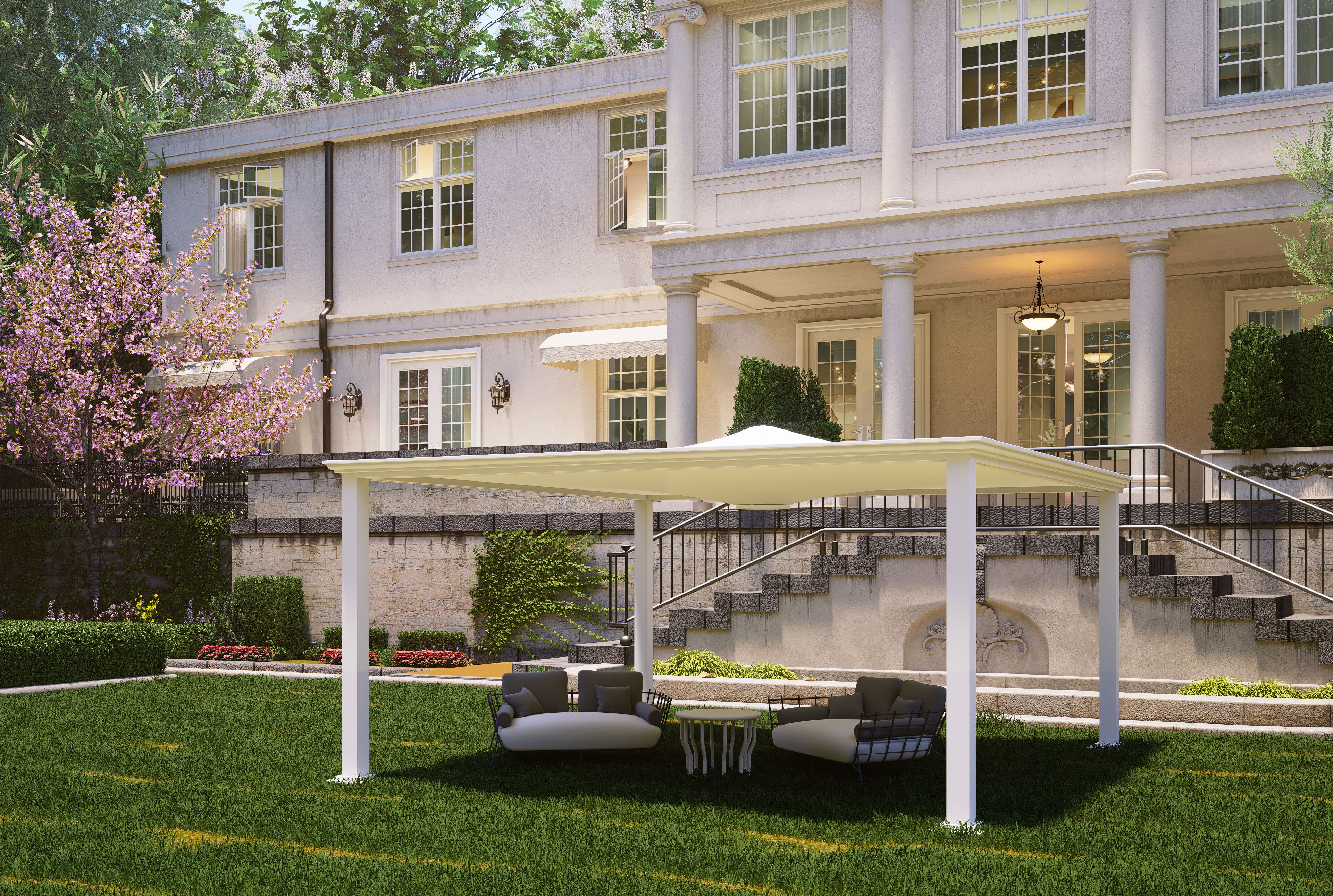 Пергола текстильная кровельная система Sprech Q. BOX System ARCH-00026649 - Вид №1