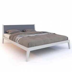Кровать двуспальная 160х200 см серая с решеткой Fly BRAGIN DESIGN REPLACE 00-3862359 Серый