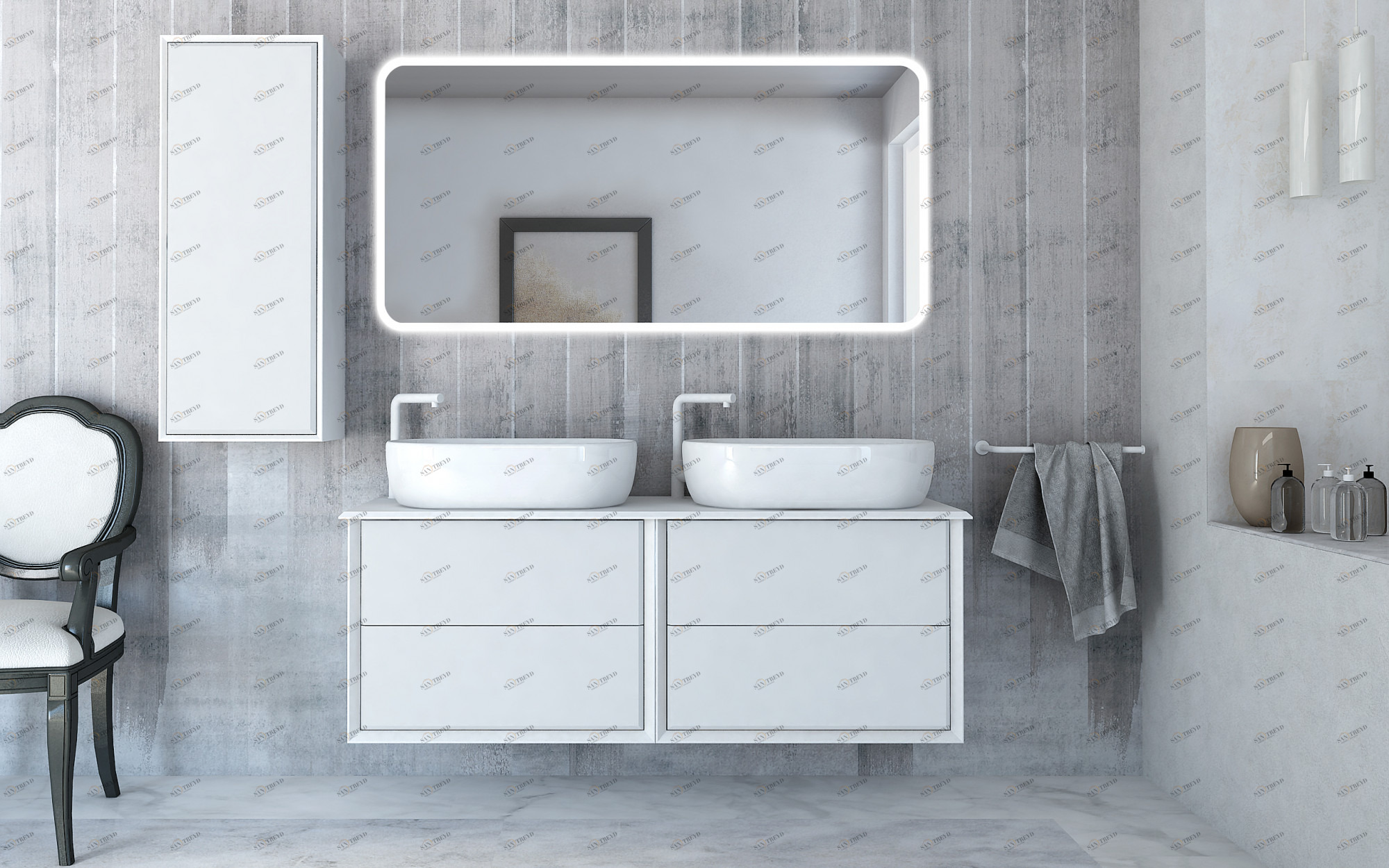 Мебель для ванной CEZARES BELLAGIO 140 Light Onice