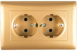15590790 Двухместная розетка с заземлением V01-16-R24-S Dorado, 10046 Volsten Magenta