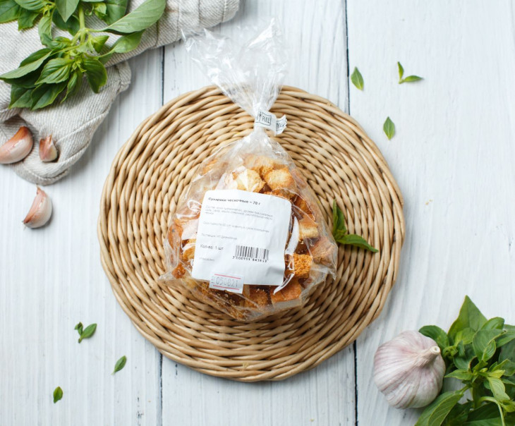 7104 Сухарики чесночные Вкусляндия  - Вид №2