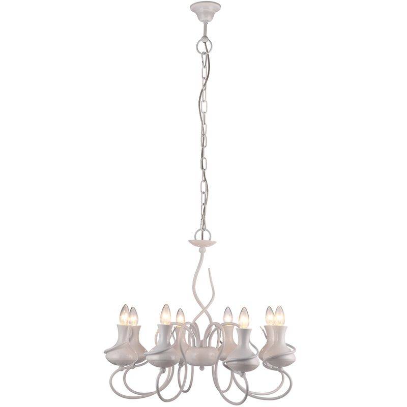 Подвесная люстра Arte Lamp Vaso A6819LM-8WH ARTE LAMP ДИЗАЙНЕРСКИЕ, VASO 056644 Белый  - Вид №2