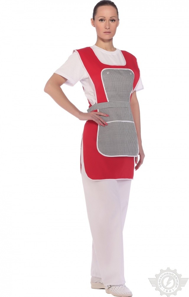 69185 Фартук-халат "Рябинушка"  Одежда для обслуживающего персонала  размер 44-54 Спецодежда  - Вид №4