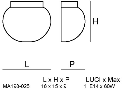 Siru Настенный светильник из муранского стекла Harem Ma 198-025 - Вид №1