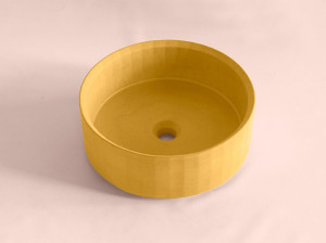 Бетонная столешница круглый умывальник