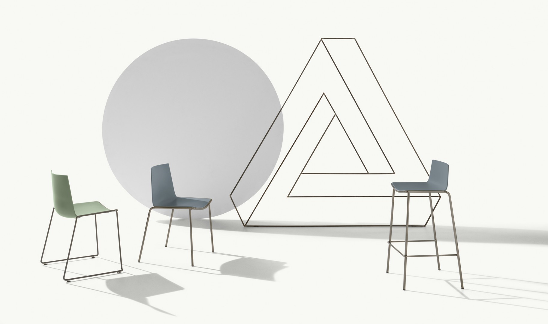 Cuba 622 Стул со стальным каркасом салазок. Полипропиленовая оболочка. Et al. Cuba - Вид №9