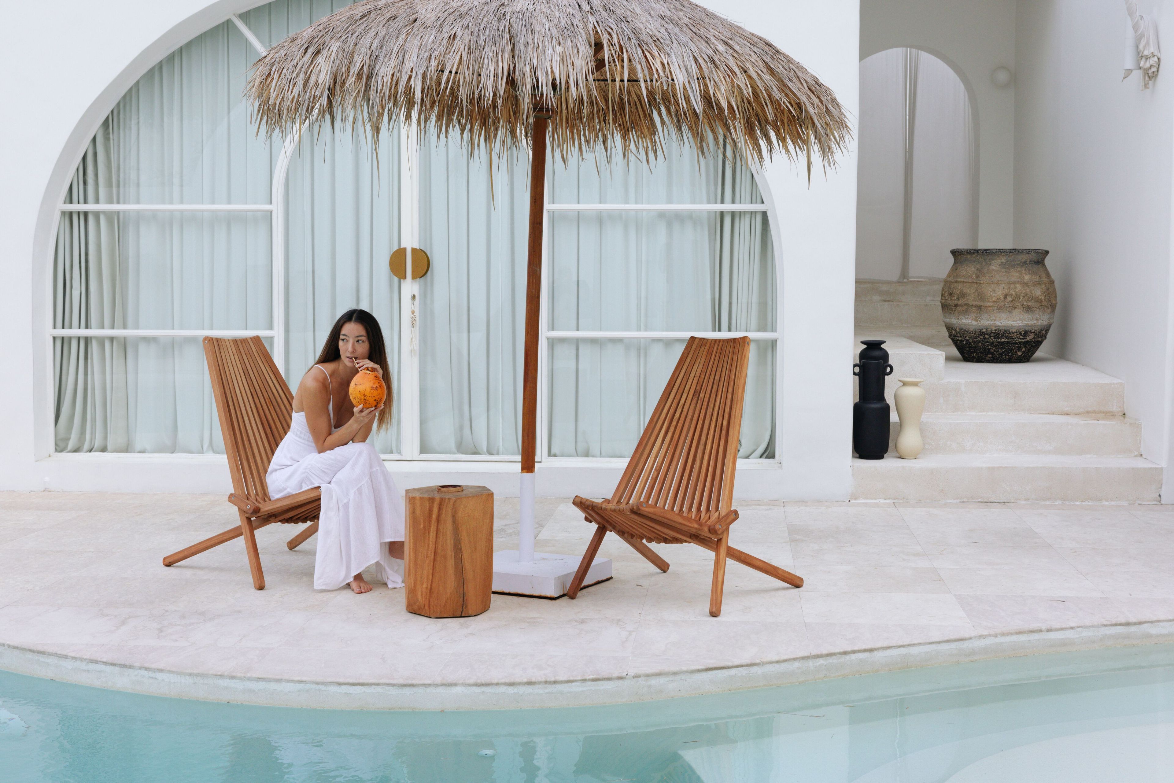 Низкий стул / деревянный шестиугольный садовый стол от Suar cbdesign деревенский стул ARCH-00118774 - Вид №7